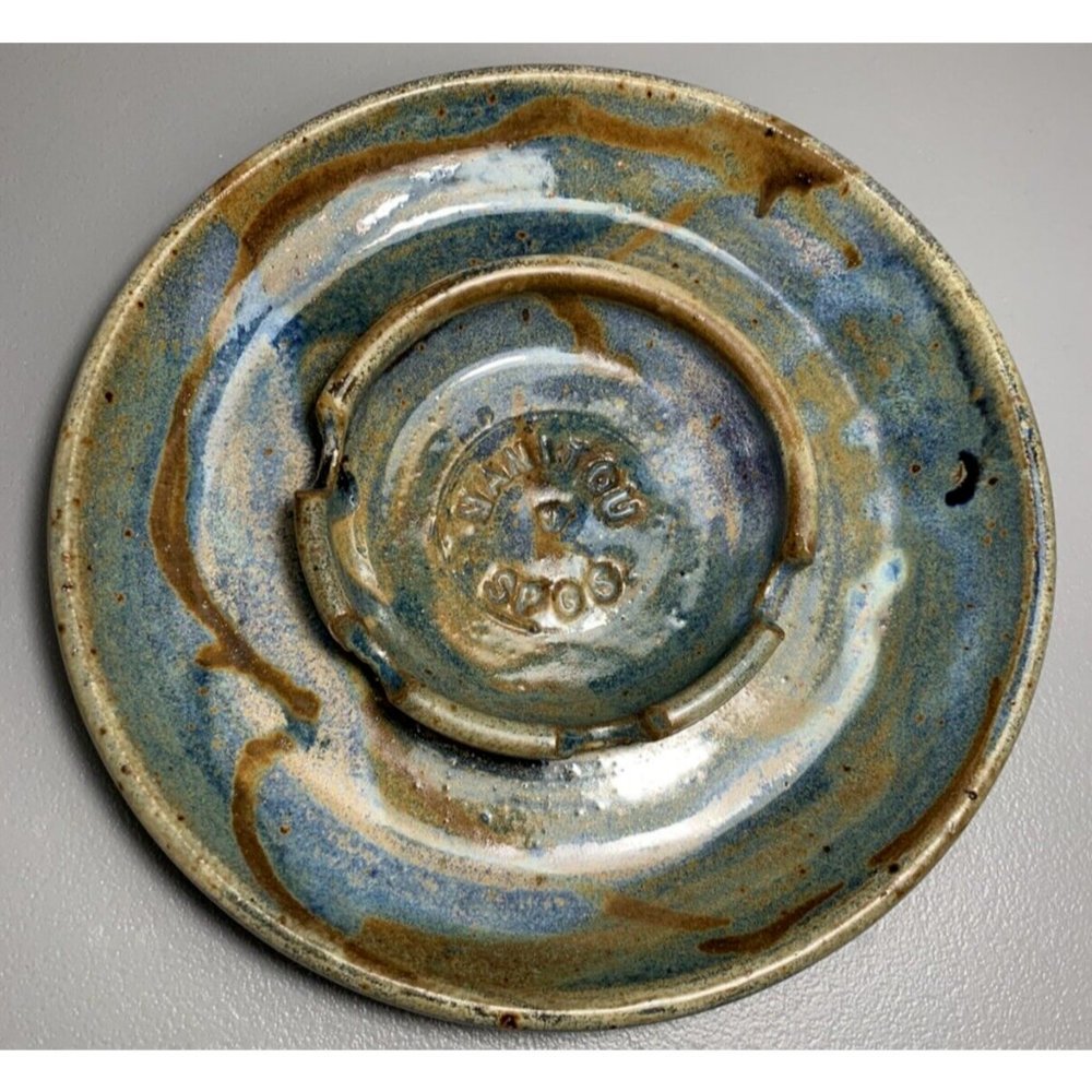 Manitou Springs Colorado Multi-Color Pottery Ashtray Custom Made 8"